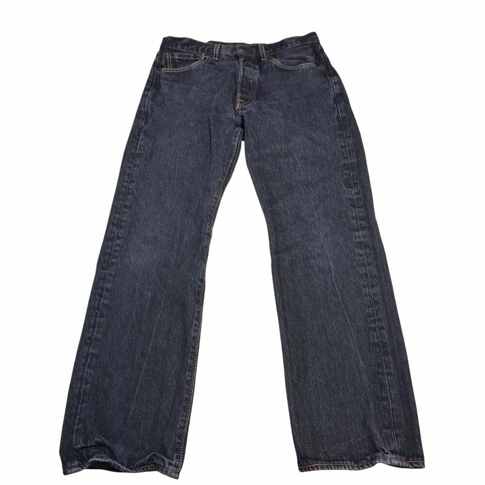 Levi's 501 Size 32x32 Black Denim Straight Leg Jeans